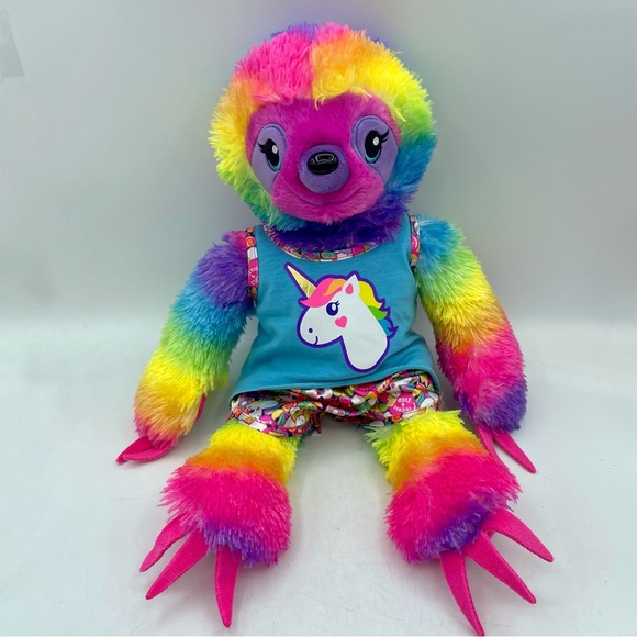 BuildABear Toys Buildabear Bab 8 Lets Hang Rainbow Tie